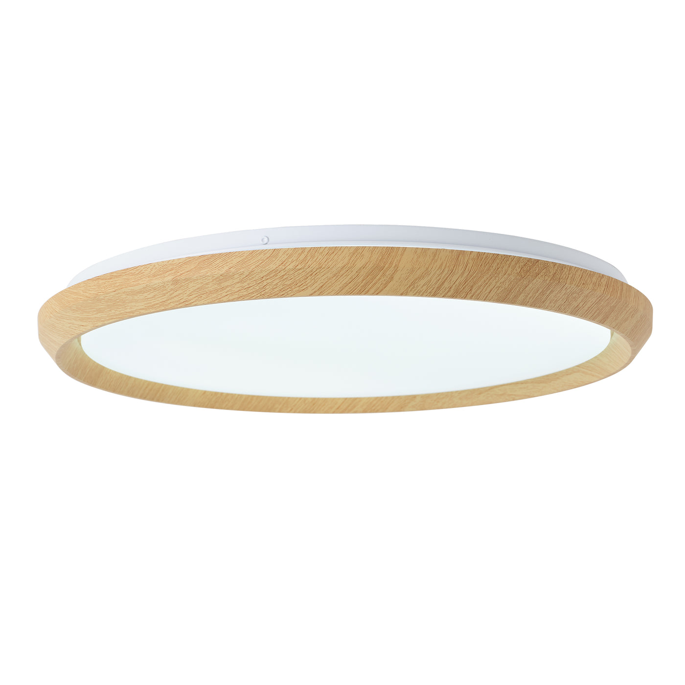 1 Light Natural Style LED Ceiling Light Wood Grain Frame  5CCT ETL Soft Glow