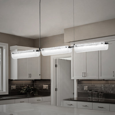 3-Light Linear Island Pendant Hanging Light for Kitchen
