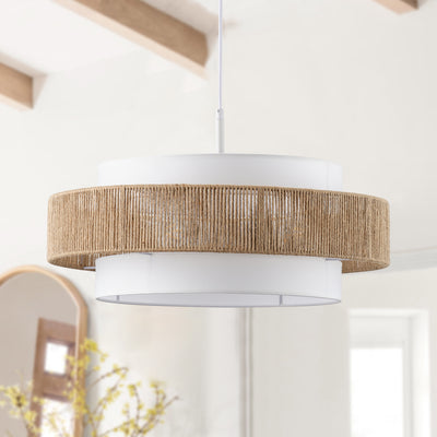 4-Light Modern Boho Pendant Light with Natural Rope Accent