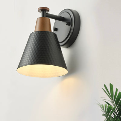 1-Light Conical Polka Dot Design Wall Sconces