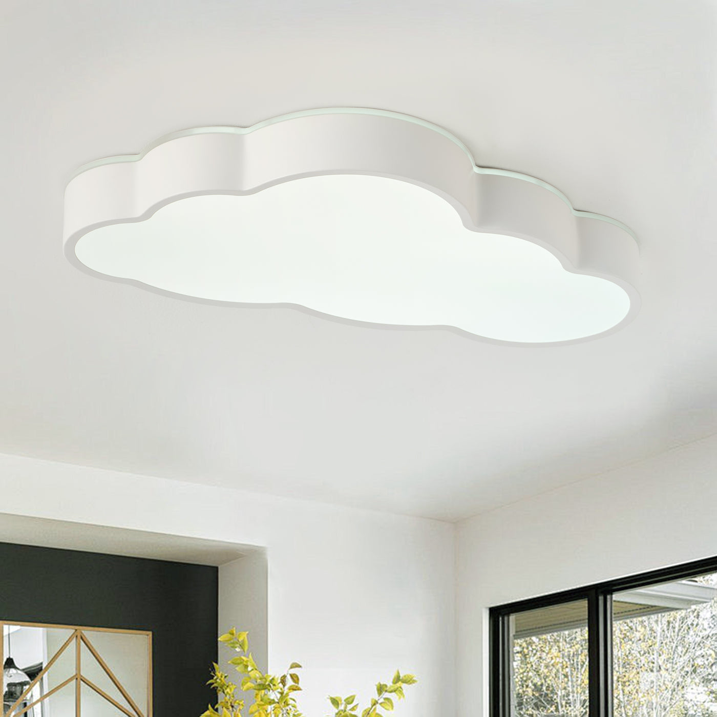 1 Light  Nursery Ceiling Light Cloud Shaped LED 24W 5CCT Dimmable