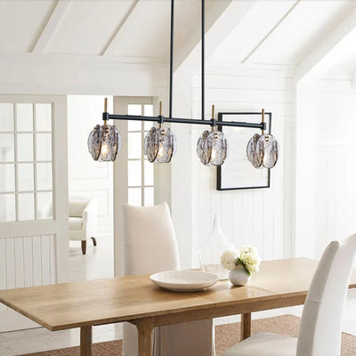 4-Light Modern Chandelier Chandelier, Anthracite Kitchen Island