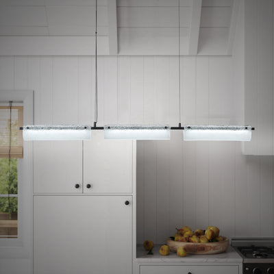 3-Light Linear Island Pendant Hanging Light for Kitchen