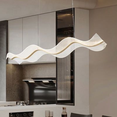 1-Light LED Curved Shape Kitchen Island Lights