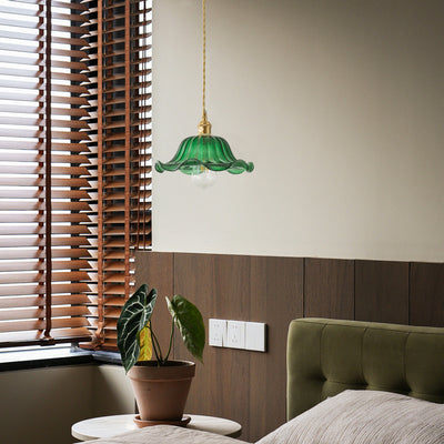1-Light Art Deco Pendant Light, Brass Ceiling Fixture For Kitchen Island
