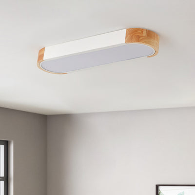 1 Light  Nordic Wood Ceiling Light Linear LED 24W 5CCT ETL Kitchen Island