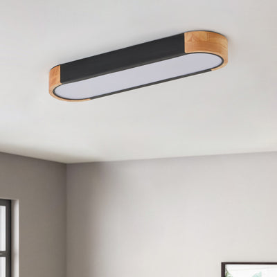 1 Light  Nordic Wood Ceiling Light Linear LED 24W 5CCT ETL Kitchen Island