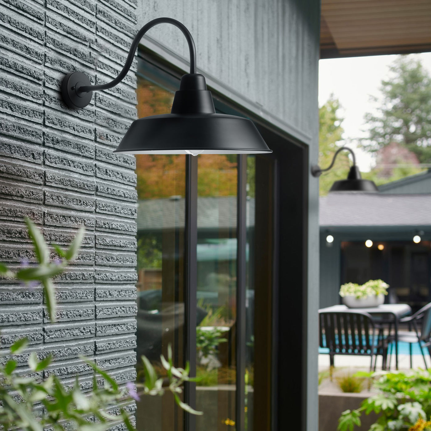 1-Light Creative Black Farmhouse Style Wall Sconces Outdoor Lights