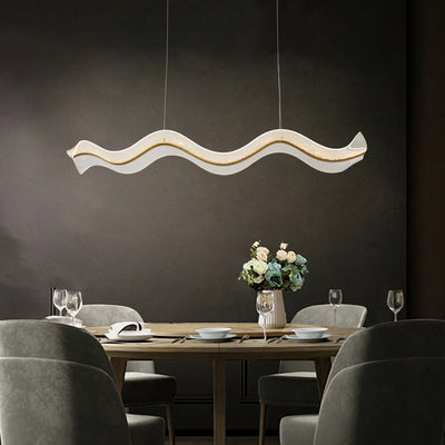 1-Light LED Curved Shape Kitchen Island Lights