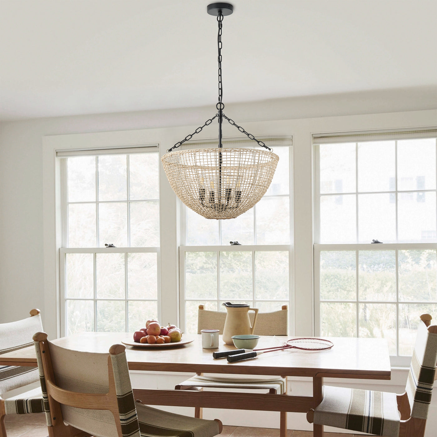 1-Light Brass Fixture with Green GlassAdjustable 65.95in Mid Century Pendant
