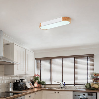 1 Light  Nordic Wood Ceiling Light Linear LED 24W 5CCT ETL Kitchen Island