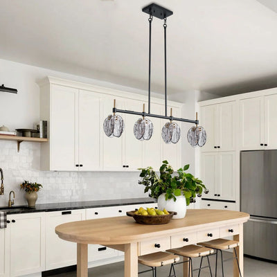 4-Light Modern Chandelier Chandelier, Anthracite Kitchen Island