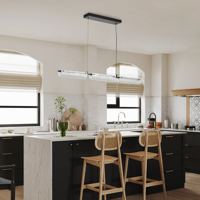 3-Light Linear Island Pendant Hanging Light for Kitchen