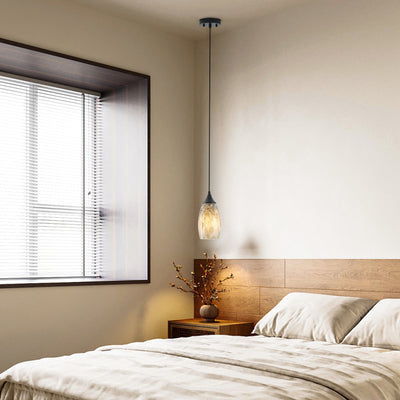 1 Light Modern Art Glass Pendant Marble Shade for Kitchen Island