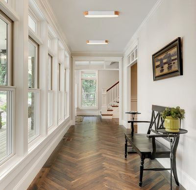 1 Light  Nordic Wood Ceiling Light Linear LED 24W 5CCT ETL Kitchen Island