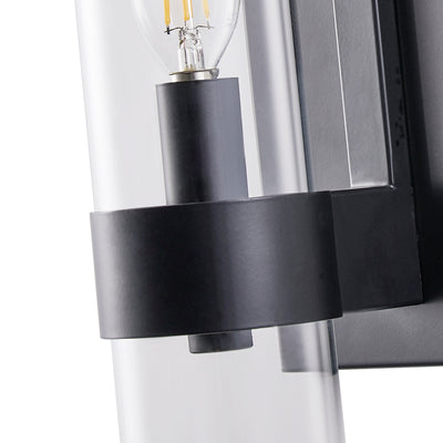 1-Light Minimalist Cylinder Glass Shade Bathroom Vanity Lighting