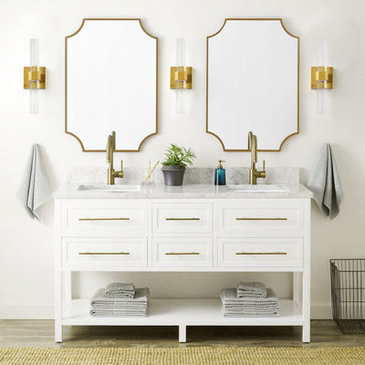 1-Light Gold Wall Sconce with  Vertical LED Vanity Light for Bathroom Decor