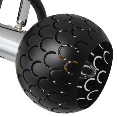 3-Light Modern Black Ceiling Semi-Recessed Spotlight