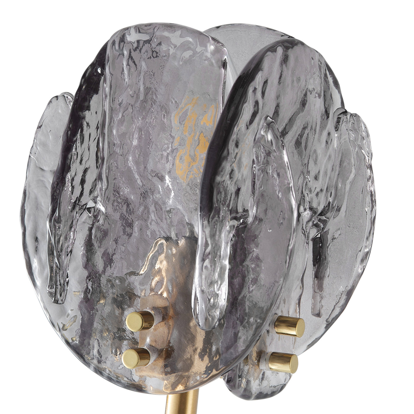1-Light & 3-Light Modern Wall Sconce Light with Textured Smoke Glass Shape Vanity Light