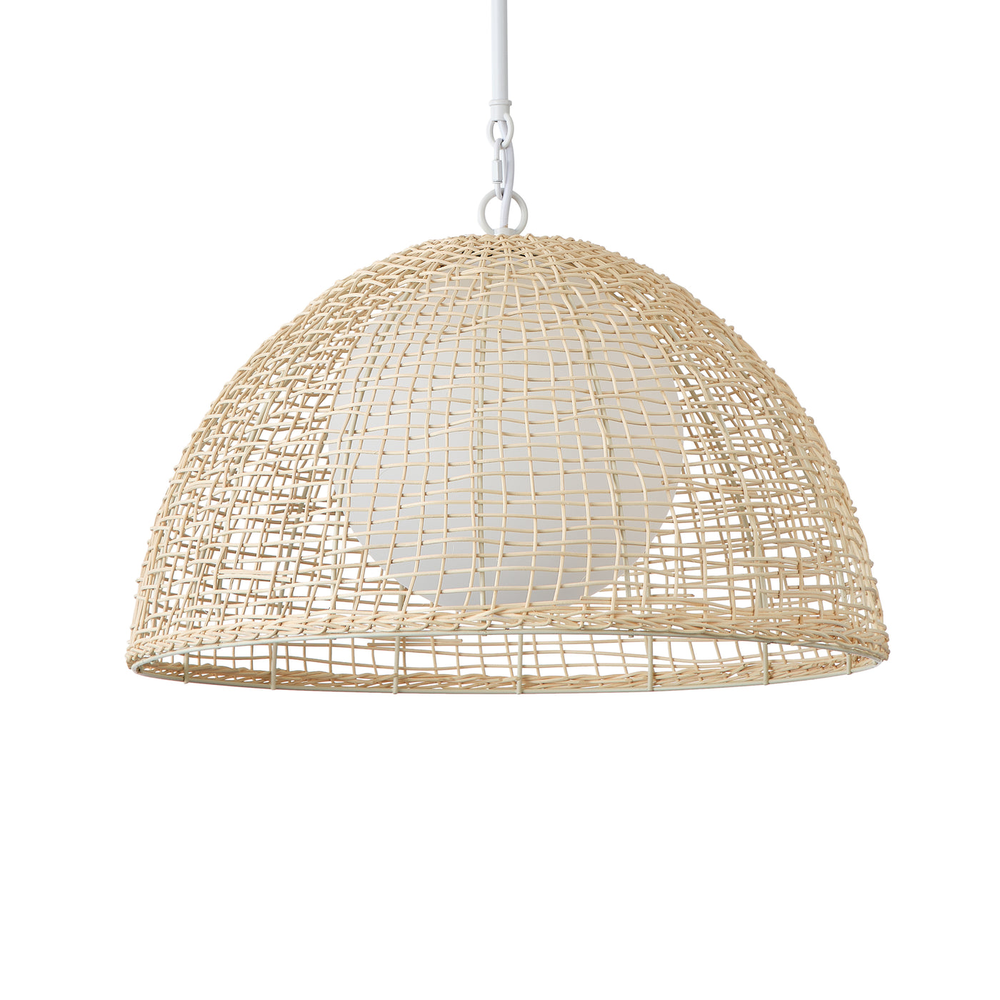 1 Light Boho Rattan Pendant Light Wicker Light Fixture Woven Dome For Kitchen Island Living Room