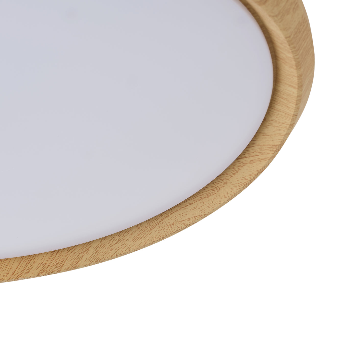 1 Light Natural Style LED Ceiling Light Wood Grain Frame  5CCT ETL Soft Glow