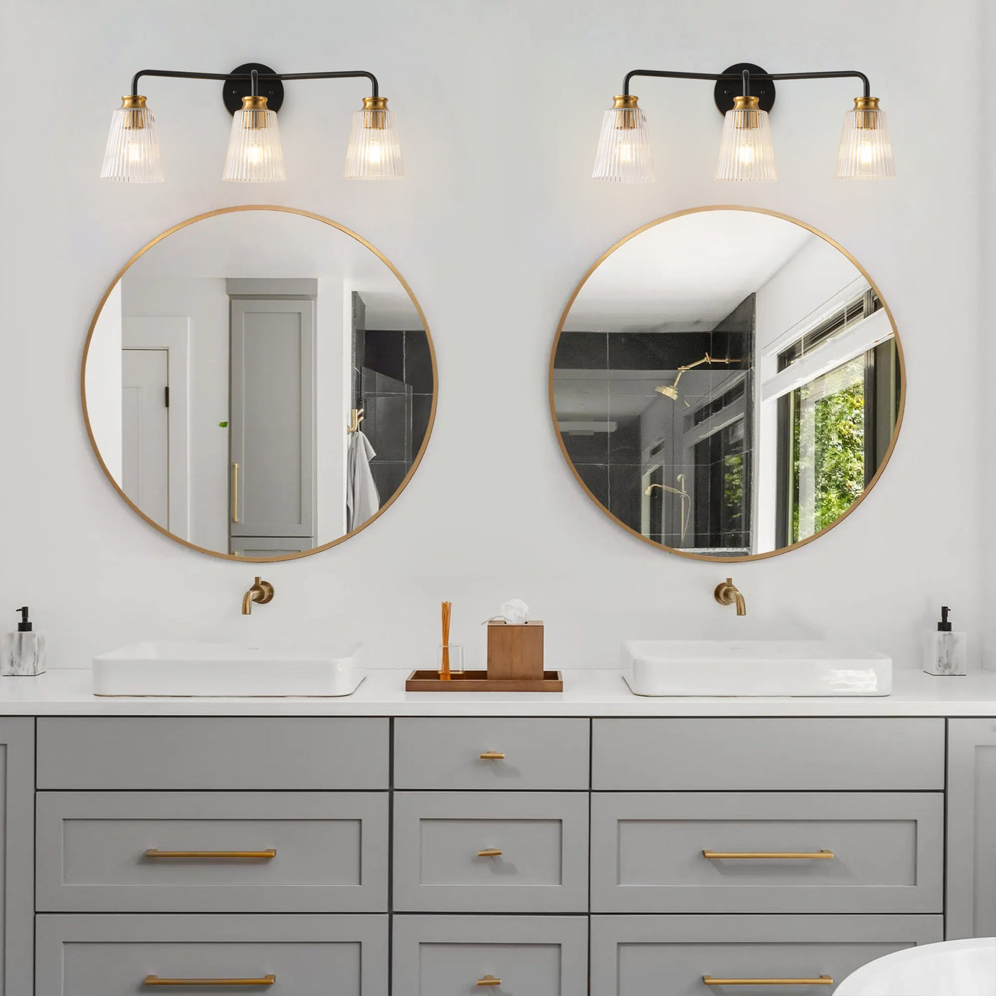 3-Light Mid-Century Modern Wall Light for Vanity Light