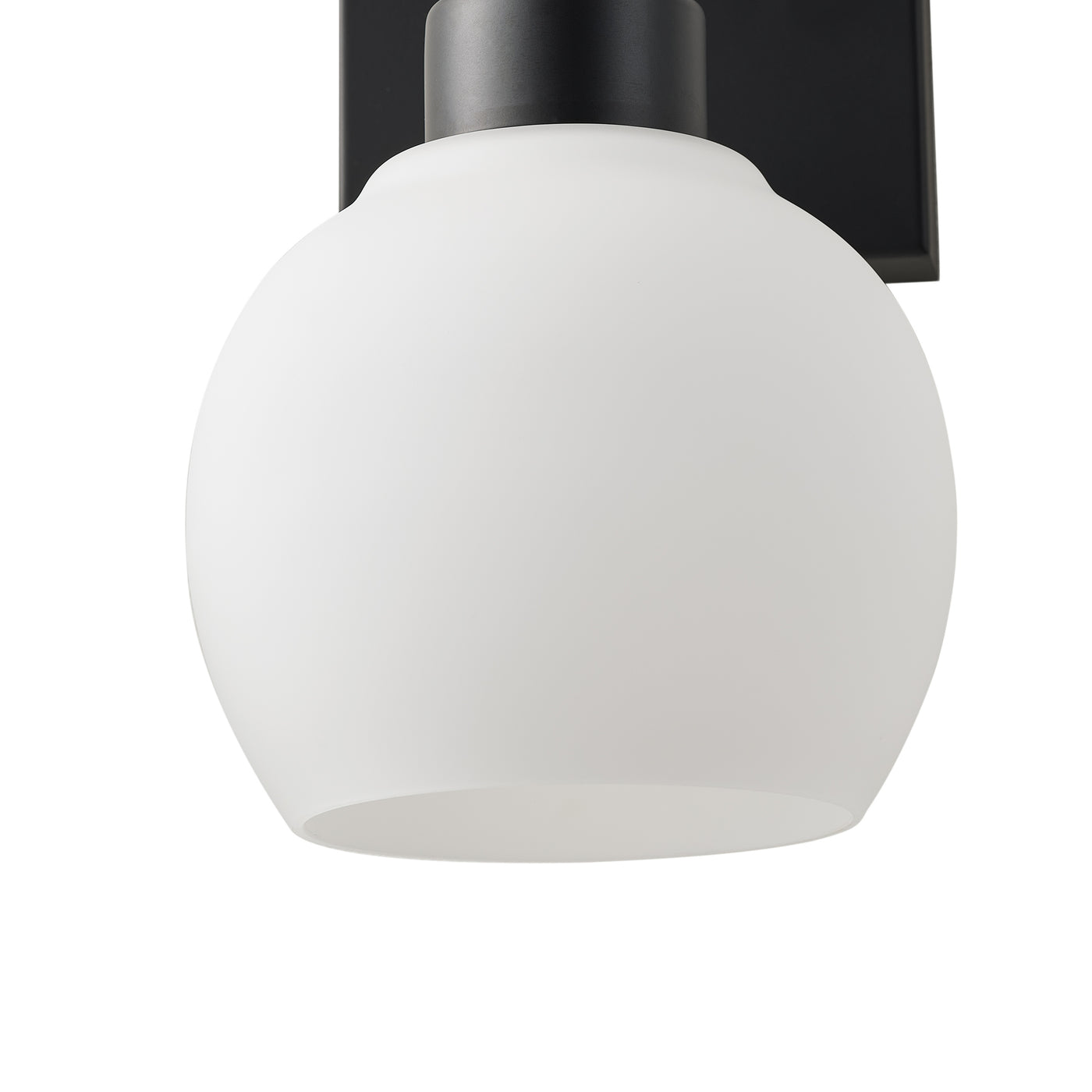 3-Light Matte Black Bathroom Vanity Light, Modern Wall Sconce with Frosted Glass Shades
