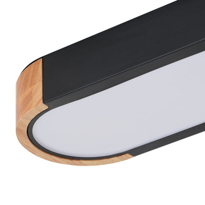 1 Light  Nordic Wood Ceiling Light Linear LED 24W 5CCT ETL Kitchen Island