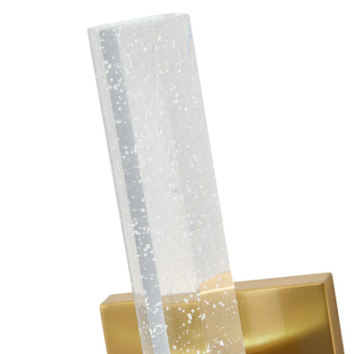 1-Light Gold Wall Sconce with  Vertical LED Vanity Light for Bathroom Decor