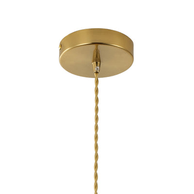 1-Light Art Deco Pendant Light, Brass Ceiling Fixture For Kitchen Island