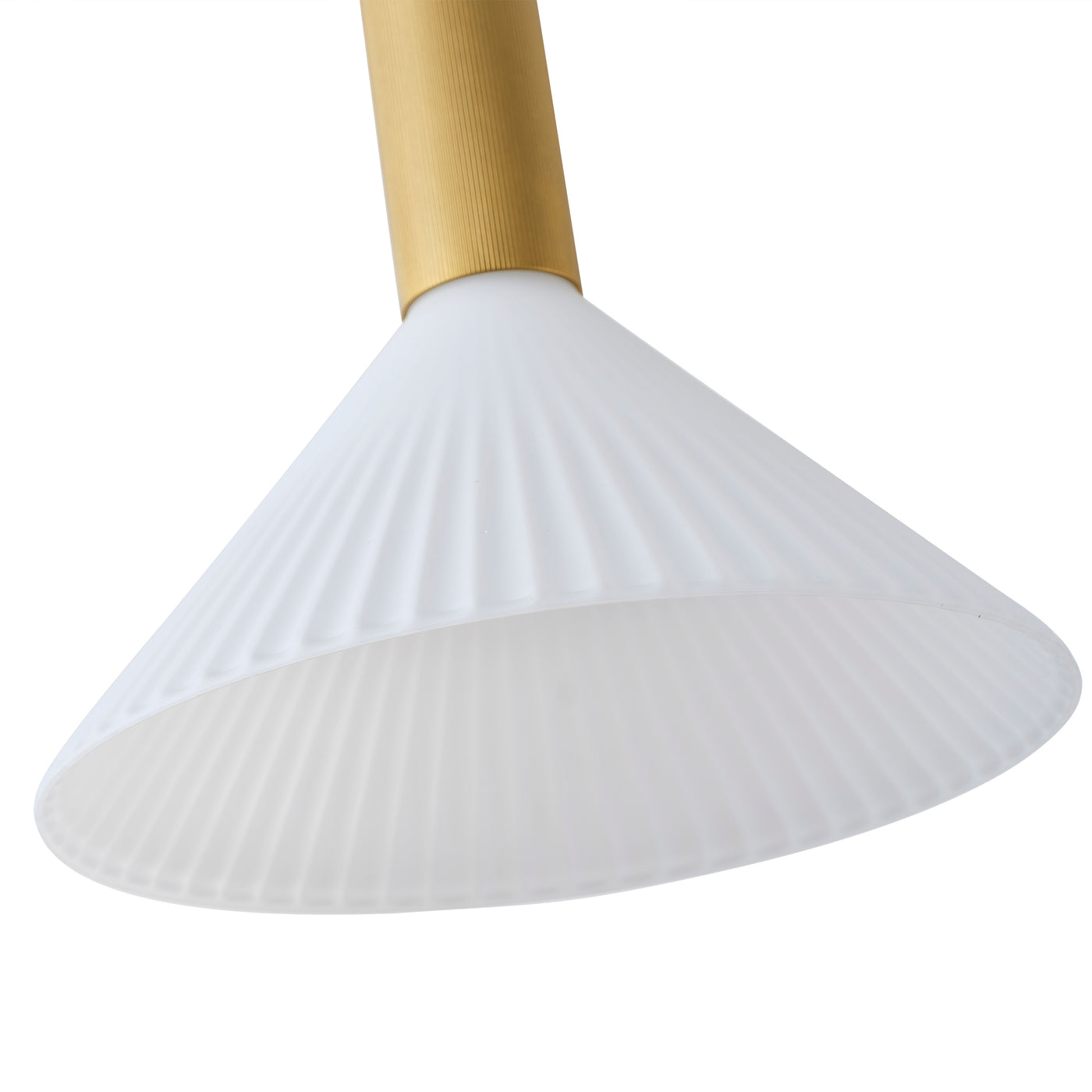 1 Light  Mid Century Modern Pendant Light Trumpet Conical White Glass ETL E26