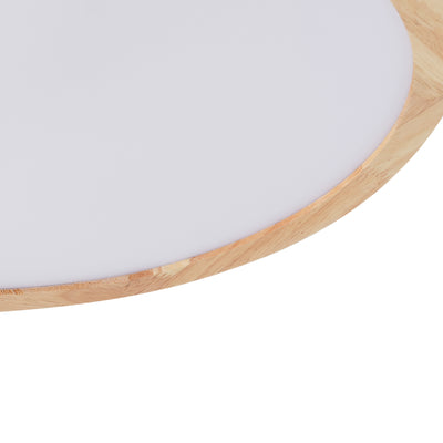 1 Light natural style home lighting LED ceiling light wood look frame 36W ETL for hallway bedroom