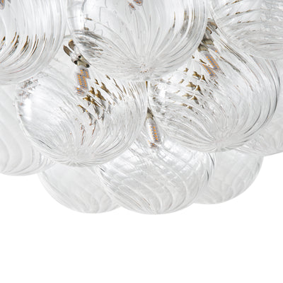 13&19 Light Modern Luxury Glass Globe Chandelier Copper Finish Cluster Pendant Light