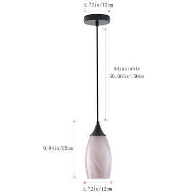 1 Light Modern Art Glass Pendant Marble Shade for Kitchen Island