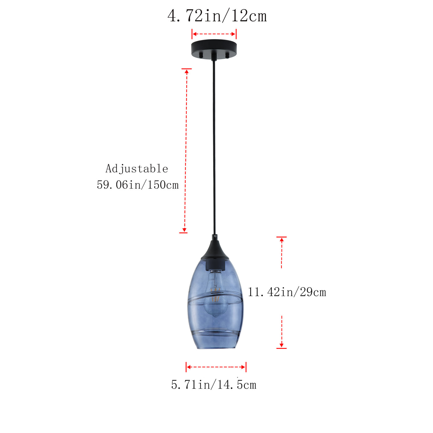 1 Light Modern Art Glass Pendant Marble Shade for Kitchen Island