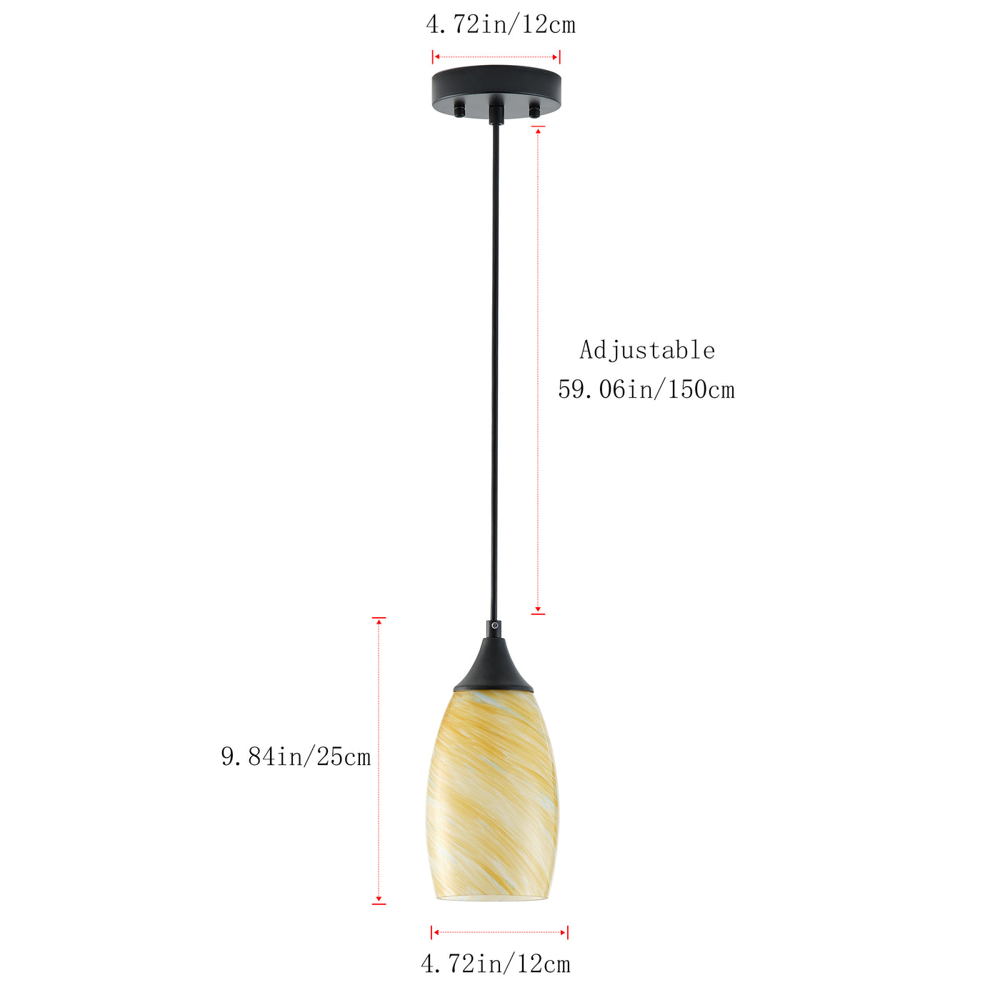 1 Light Modern Art Glass Pendant Marble Shade for Kitchen Island