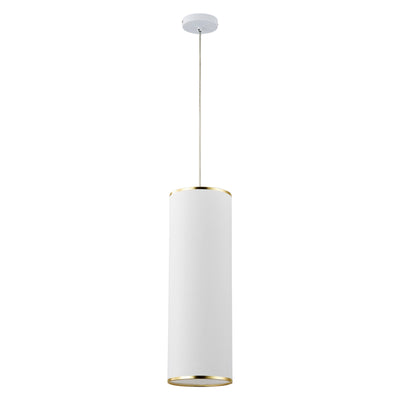 1-Light Column Fabric Cover Shade Pendant Lighting