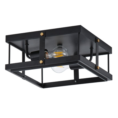 2-Lights Hollow Out Metal Frame Flush Mount Lighting