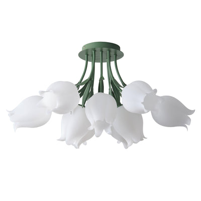 3-Lights & 9-Lights Flower Bouquet Shape Creative Semi-Flush Mount Lighting