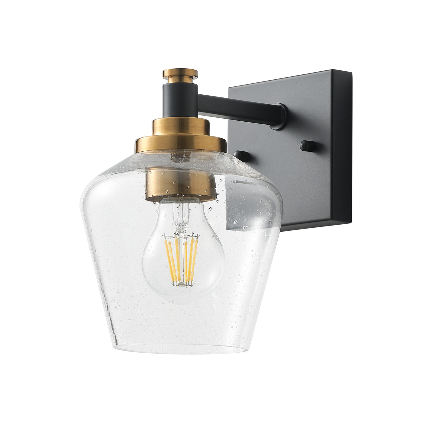 1-Light Simple Style Classic Glass Shade Wall Sconces