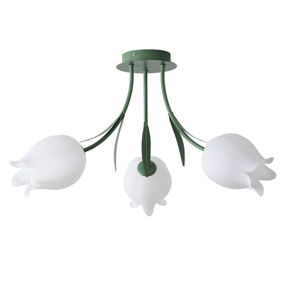 3-Lights & 9-Lights Flower Bouquet Shape Creative Semi-Flush Mount Lighting