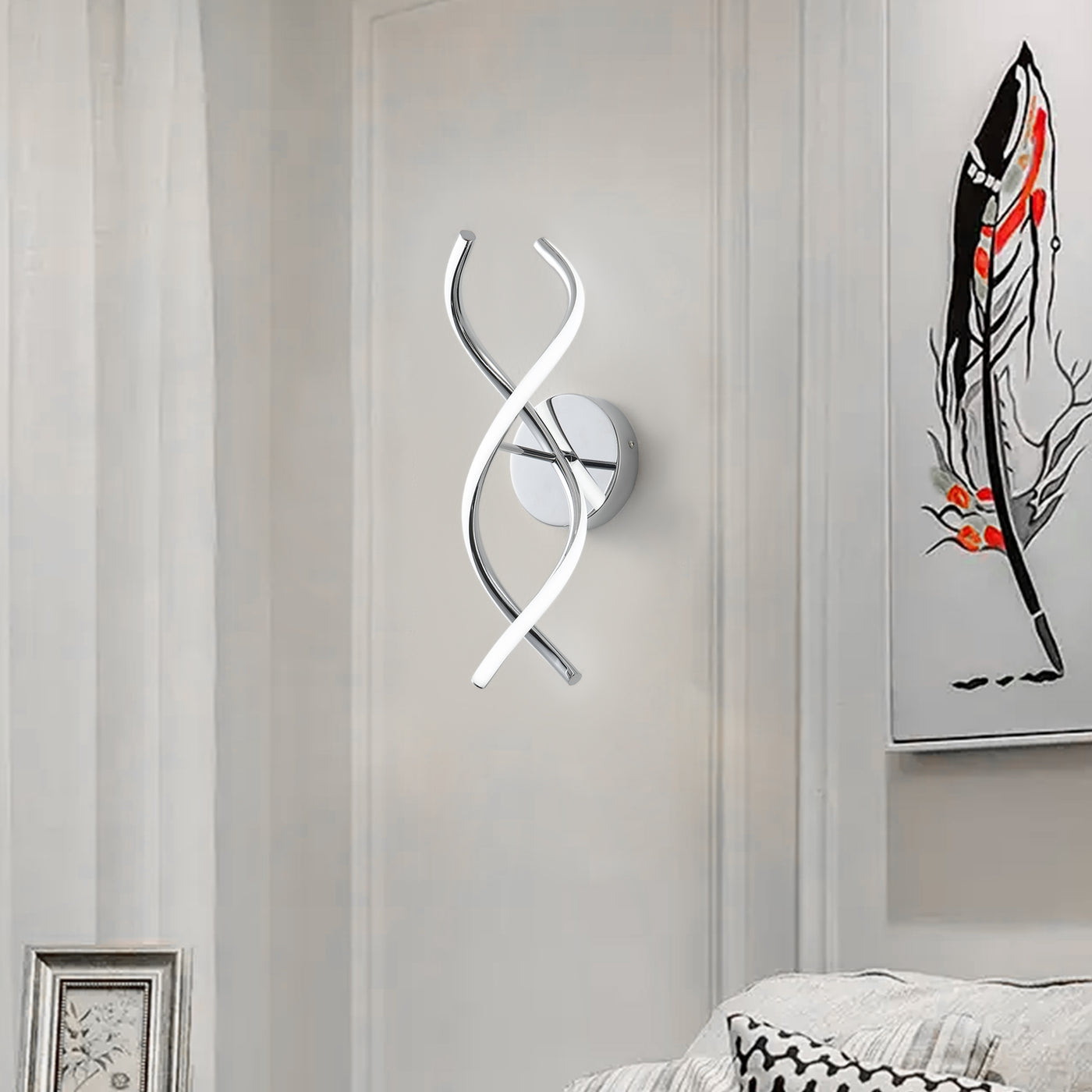 2-Lights Elegant Spiral Design LED Vanity Lighting