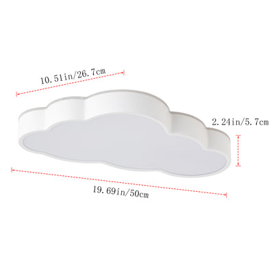 1 Light  Nursery Ceiling Light Cloud Shaped LED 24W 5CCT Dimmable