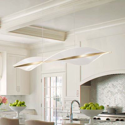 1-Light LED Wave-Shaped  Kitchen Island Lights