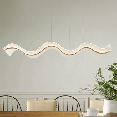 1-Light LED Curved Shape Kitchen Island Lights