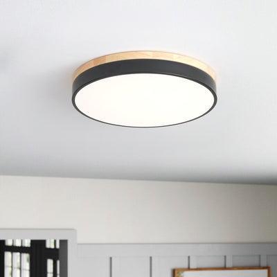 1-Light PS Diffuser Board Rounded Shape LED Flush Mount Lighting