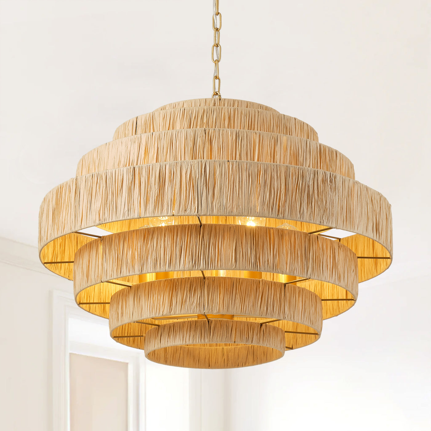 Multi-Layer Pendant Light | 5-Lights Cylindrical Stack | Modern Design ...