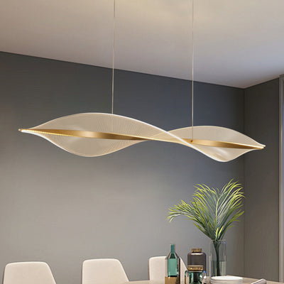 1-Light LED Wave-Shaped  Kitchen Island Lights