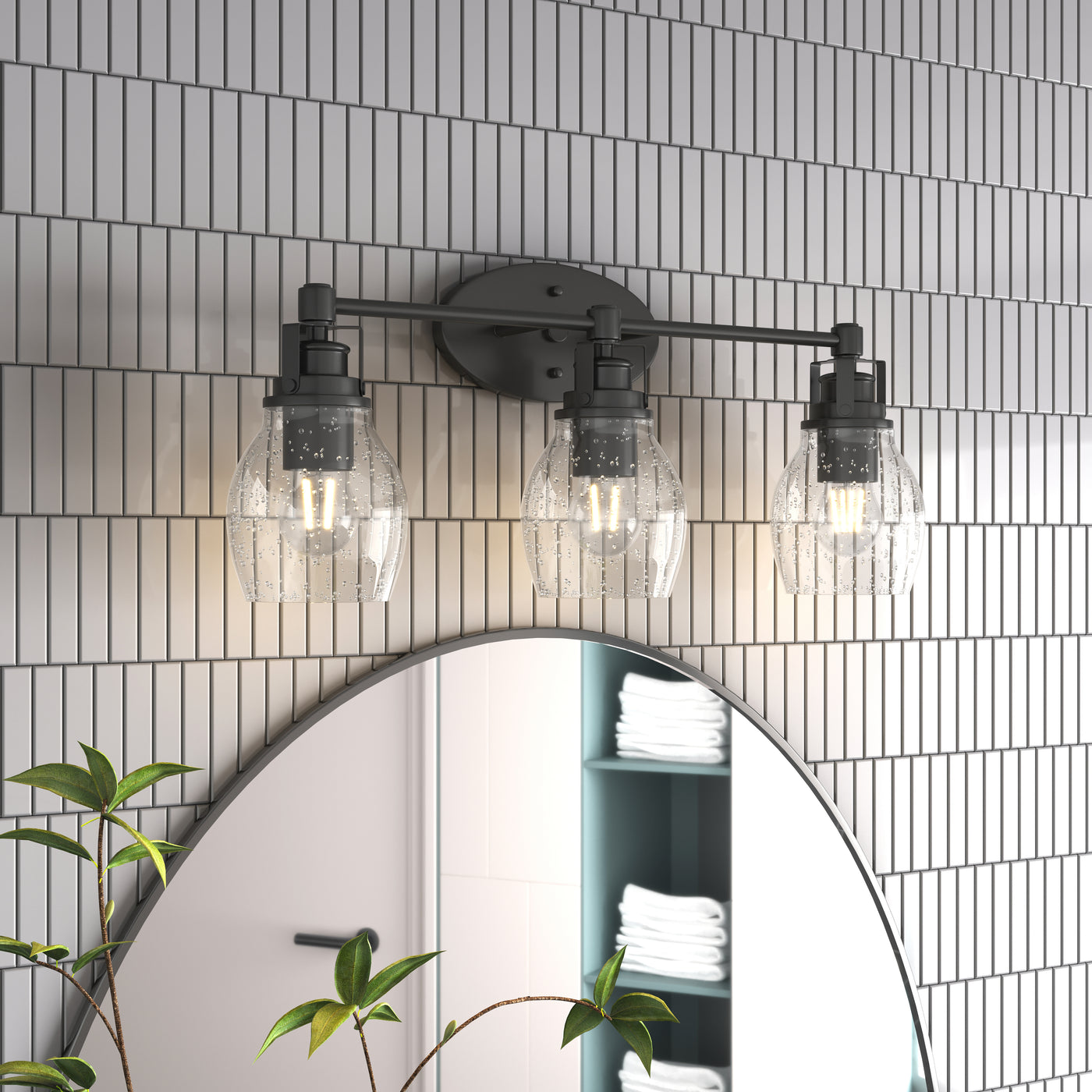 3-Lights Creative Glass Shade Bathroom Vanity Lighting
