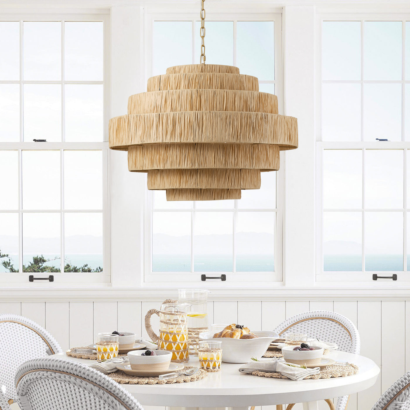 Stack Lighting Collection Multi-Layer Pendant Light | 5-Lights Cylindrical Stack | Modern Design ...